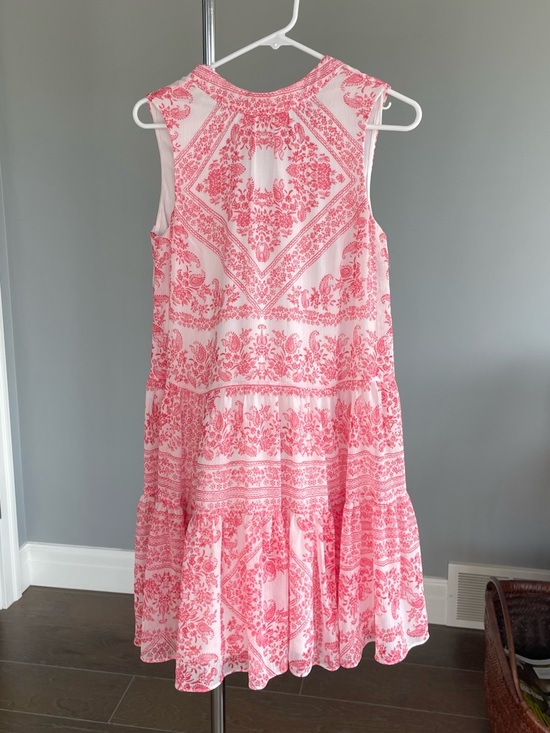 Calvin Klein Dresses & Skirts - Paisley Pink/White Mock Neck Sleeveless Flowy Dress | Calvin Klein | Size 2